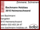 Bachmann Holzbau, Heimenschwand